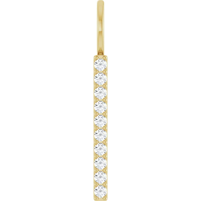 14K Diamond Stick Charm