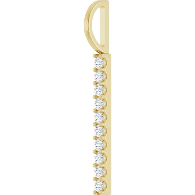 14K Diamond Stick Charm - Image 2