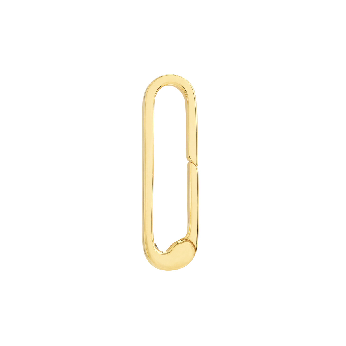14K Oval Pushlock