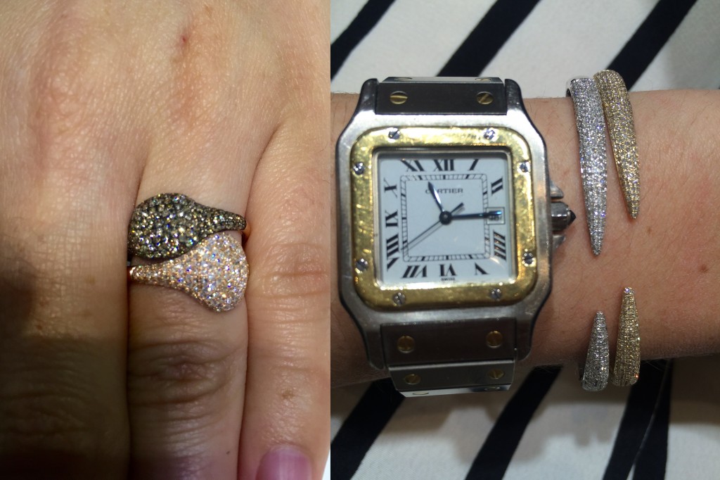 Stacking pave diamond rings and open diamond bangles will be big in 2015!